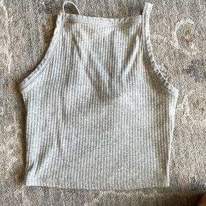 Gray  crop top